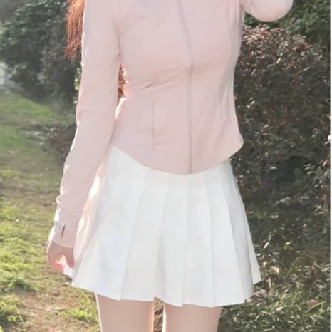 白スカート プレミアムふんわりプリーツスカート