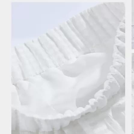 白スカート メッシュ切替フリルティアードスカート