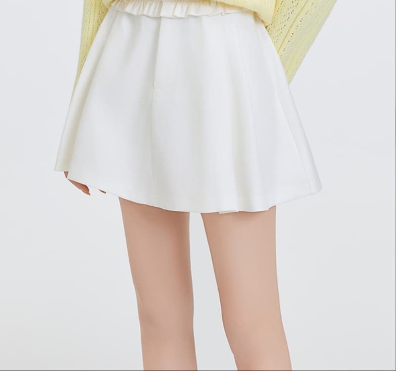 白スカート マーメイドふんわり優美な純白ひらめきスカート