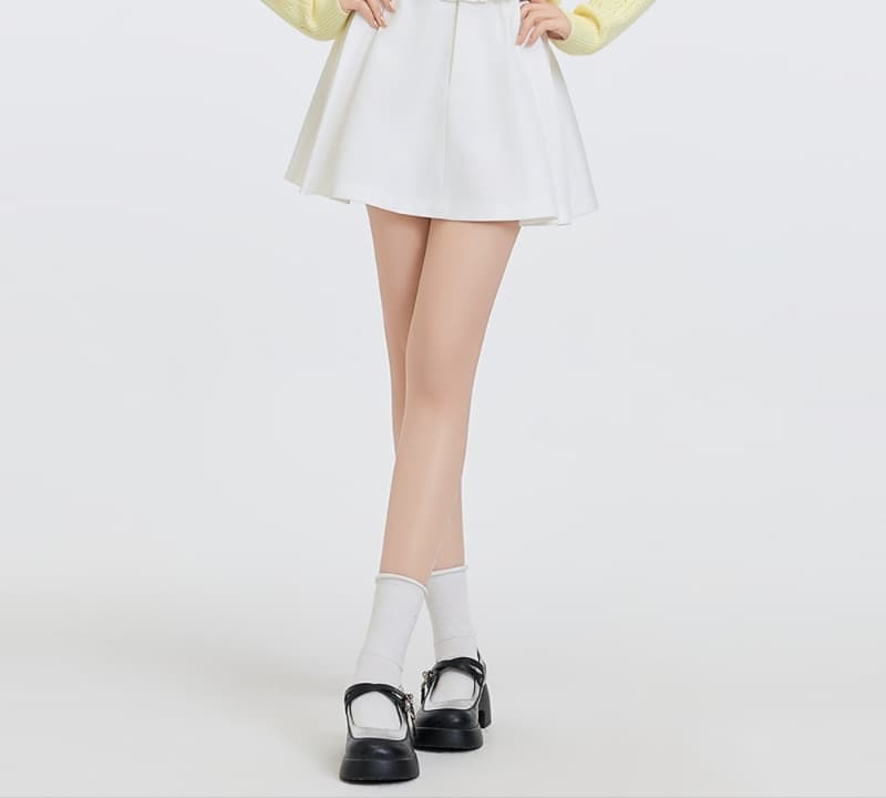 白スカート マーメイドふんわり優美な純白ひらめきスカート
