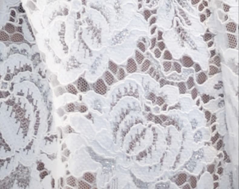 白スカート マーメイド繊細総レーススカート