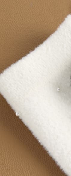 白スカート タイトパール付きふんわりニットスカート