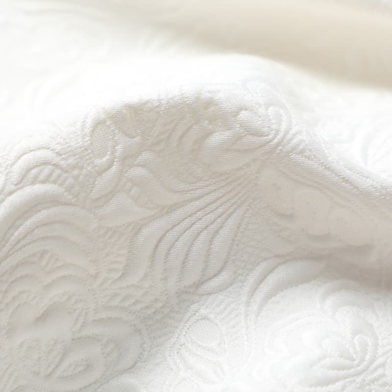 白スカート 上品な花柄レース織りタイトスカート