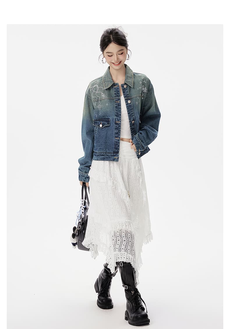 白スカート レイヤード重ねレース ミディ丈スカート