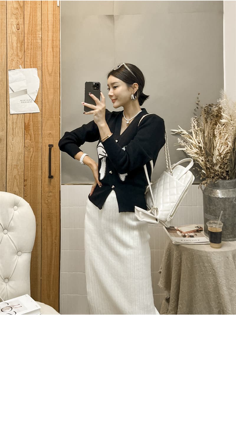 白スカート 秋冬新作 プリーツニット タッセル付き レディーススカート