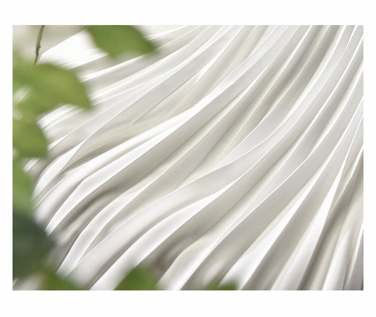 白スカート 上質プリーツスカート 雪の舞い