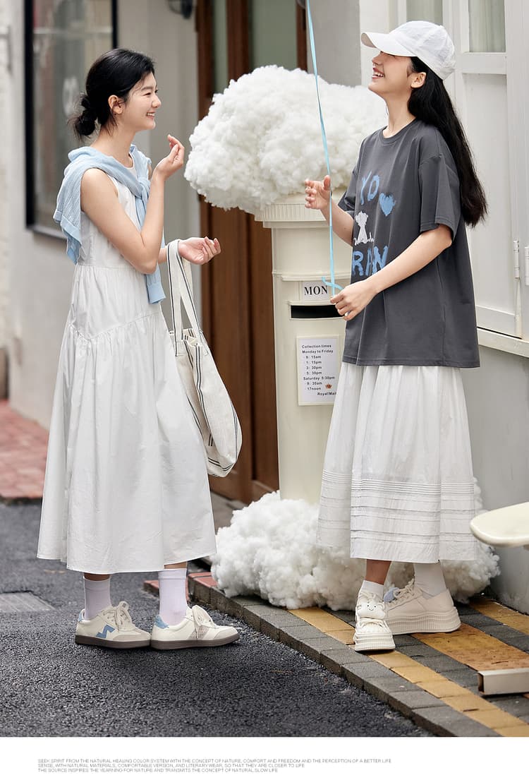 白スカート 優美な段プリーツティアードスカート