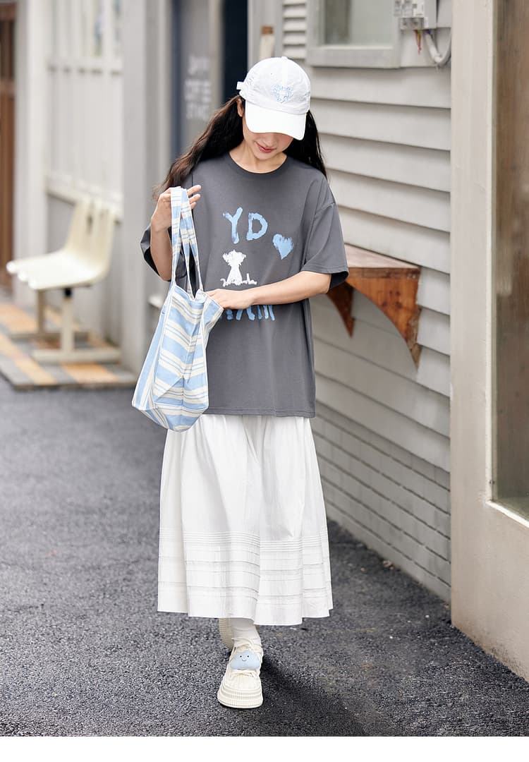 白スカート 優美な段プリーツティアードスカート