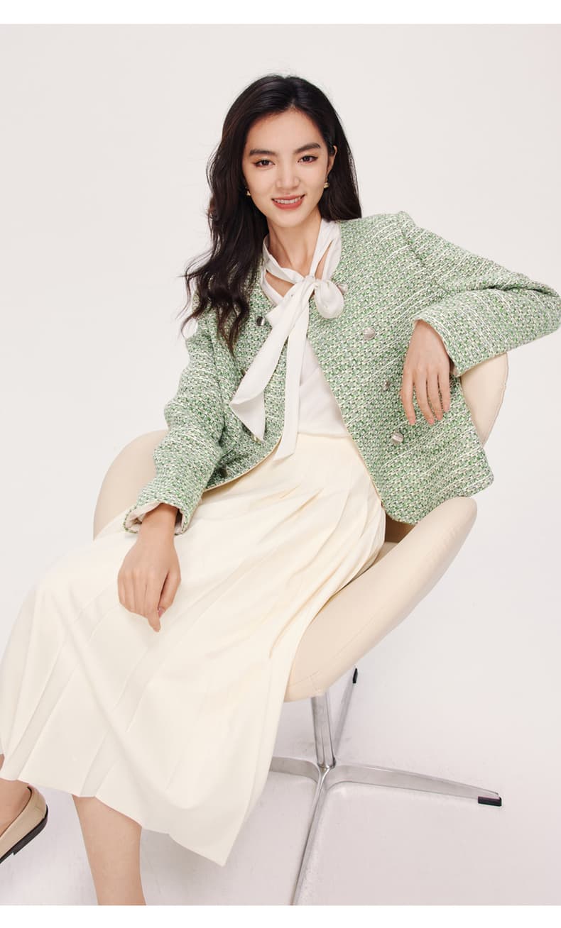 白スカート 贅沢プリーツ スカート