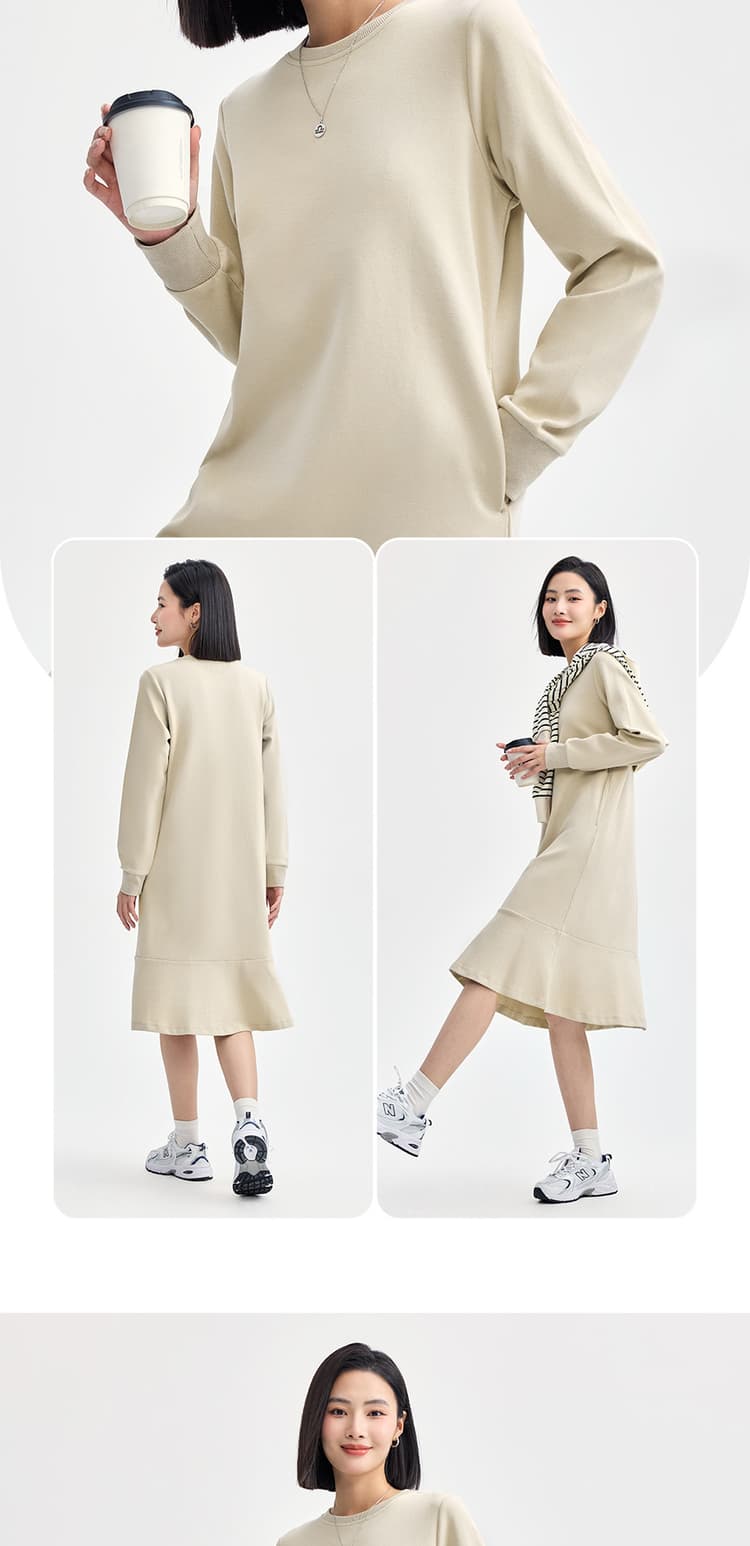 白スカート 裾広がりゆったりワンピース