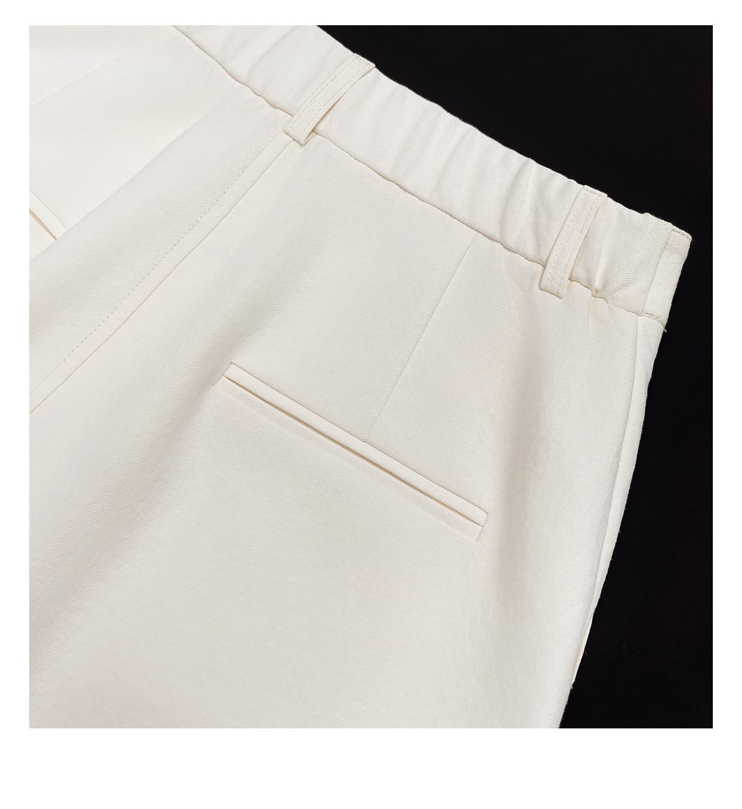 白スカート 前開きスリット入りロングタイトスカート