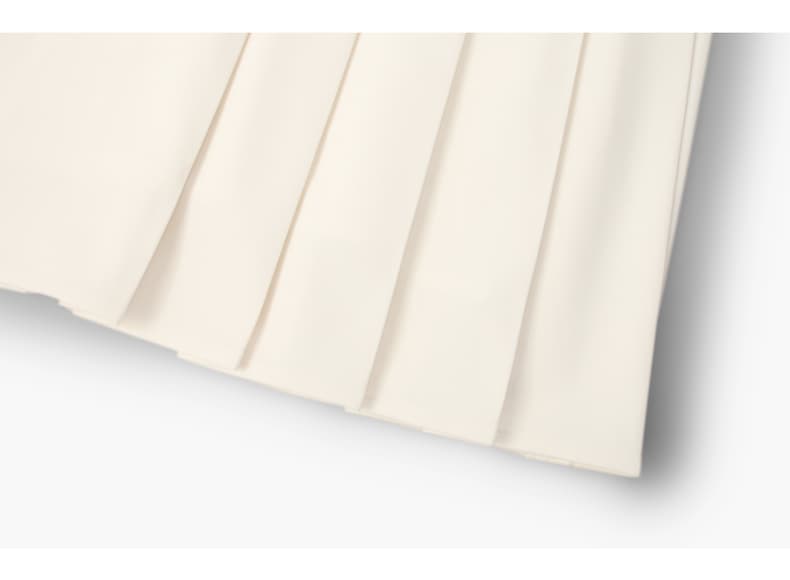 白スカート 贅沢プリーツ スカート