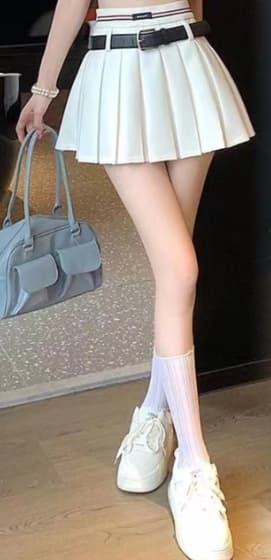 白スカート プリーツテニススカート