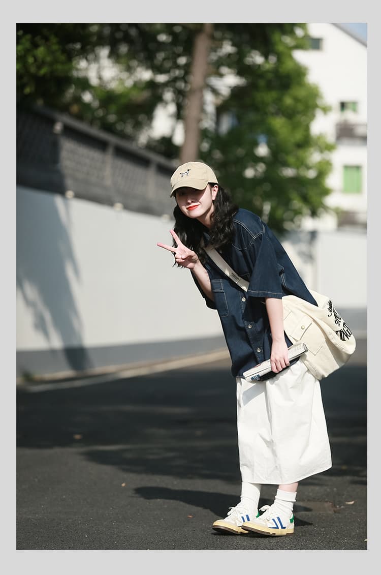 白スカート ゆったりシルエット ロング丈白スカート