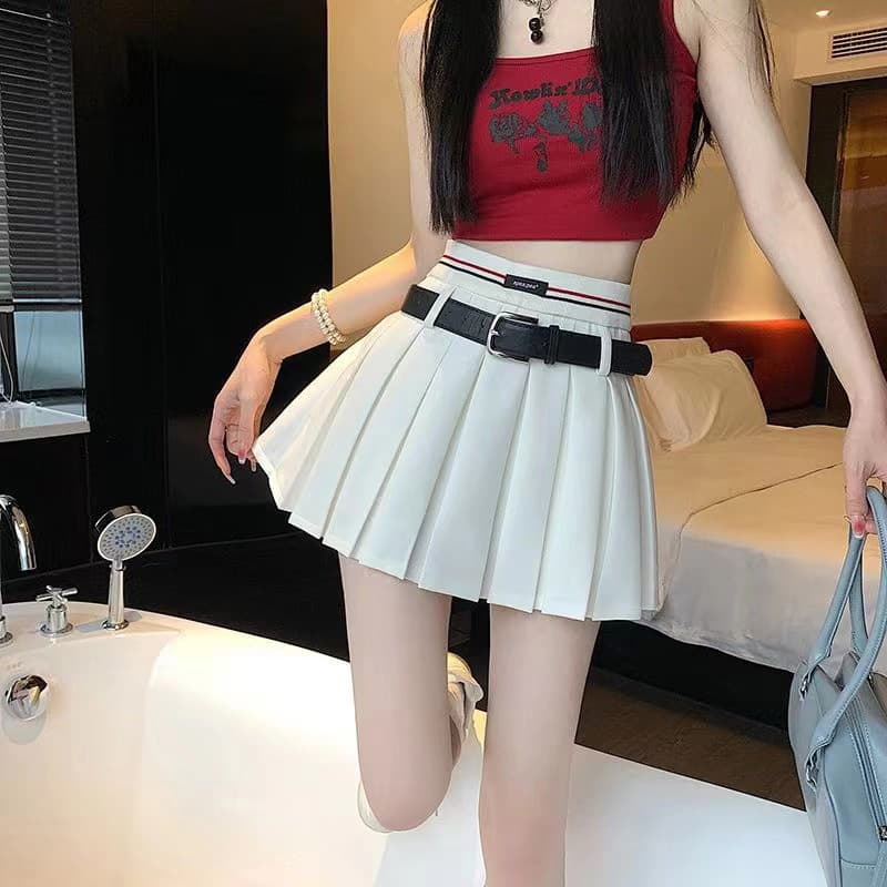 白スカート プリーツテニススカート