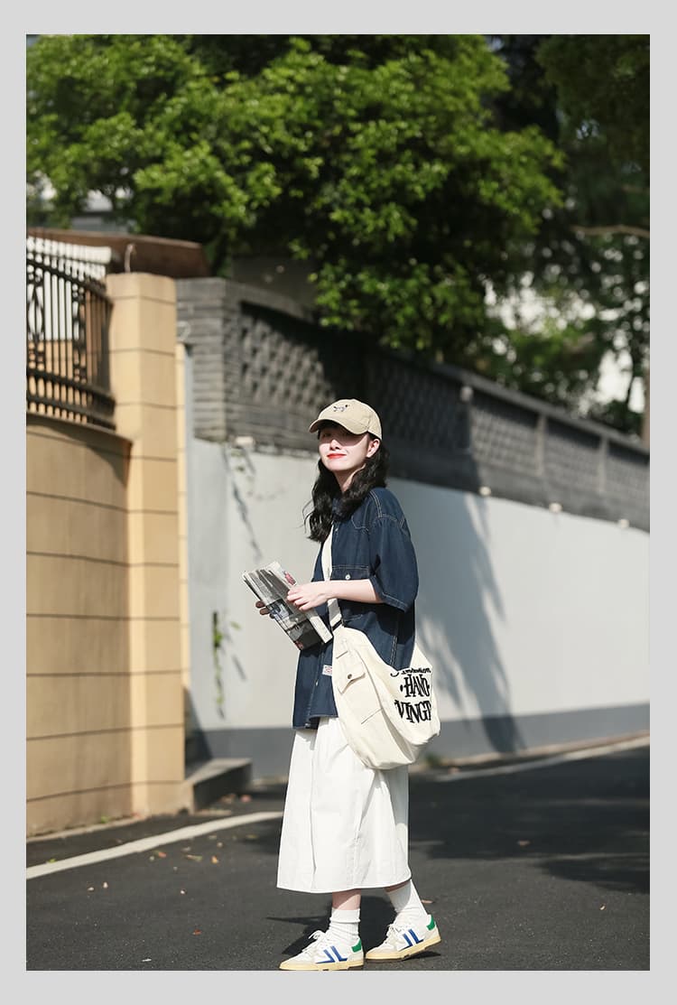 白スカート ゆったりシルエット ロング丈白スカート